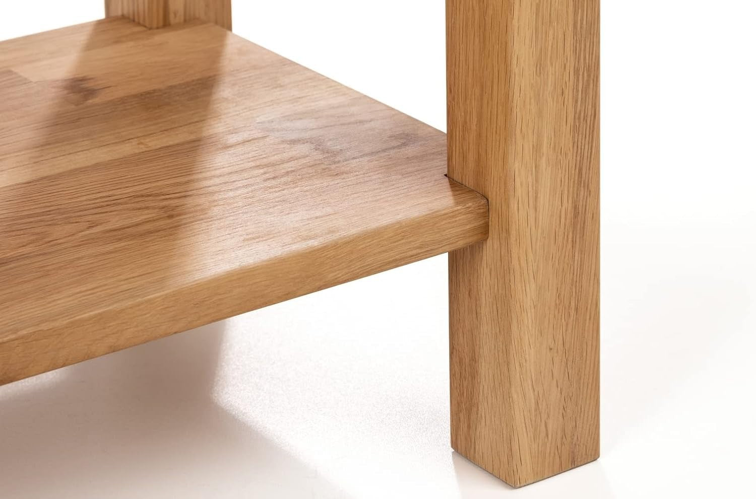 Rustic Narrow Console Table – 2-Tier Design with Metal Frame for Hallways