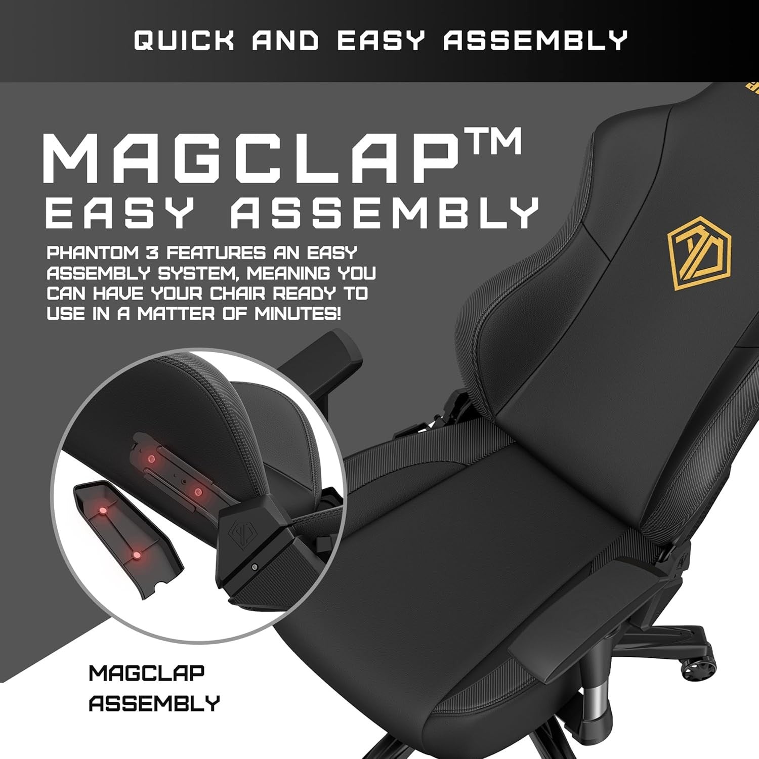 Reclining Gaming Chair Ergonomic Office Seat w/ Lumbar Support