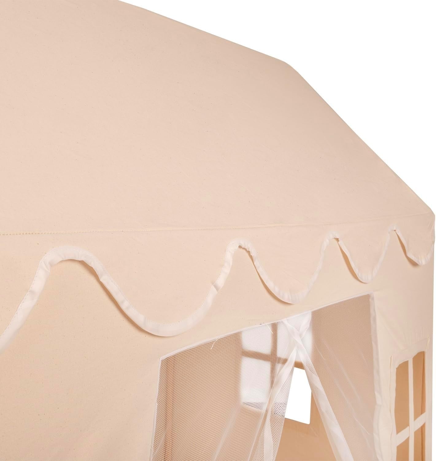 Foldable Kids Cotton Play Tent Indoor Outdoor w Windows Door Compact
