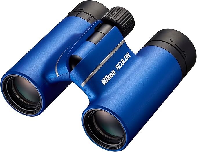 10x21 Compact Blue Binoculars | Lightweight Travel Optics | Bright HD View