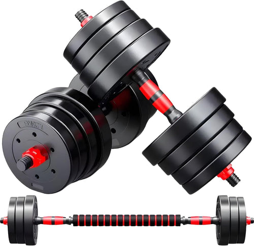 40KG Adjustable Dumbbells Set 4 in 1 Barbell Kettlebell Home Gym