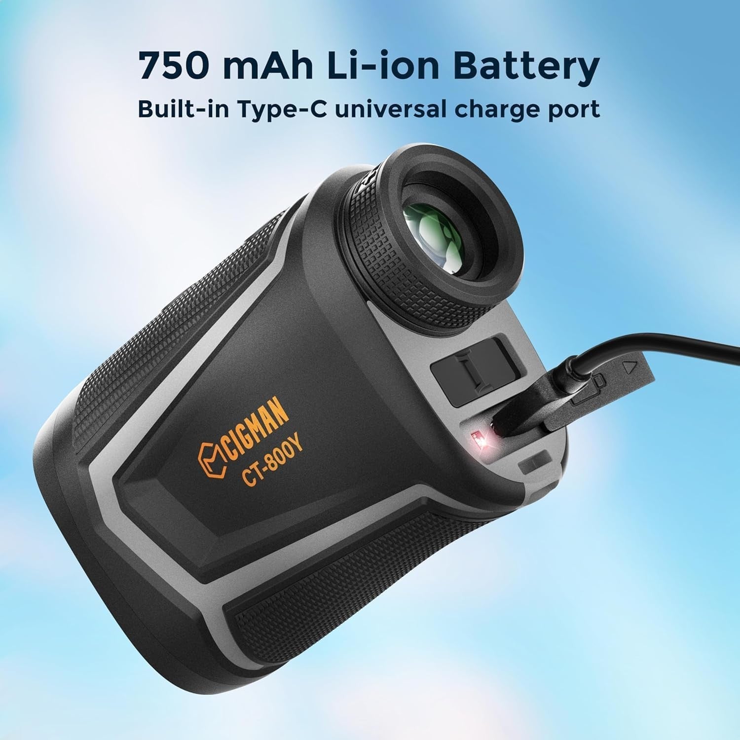 Golf Range Finder 800 Yards Slope Flag Lock Vibration USB Rechargeable