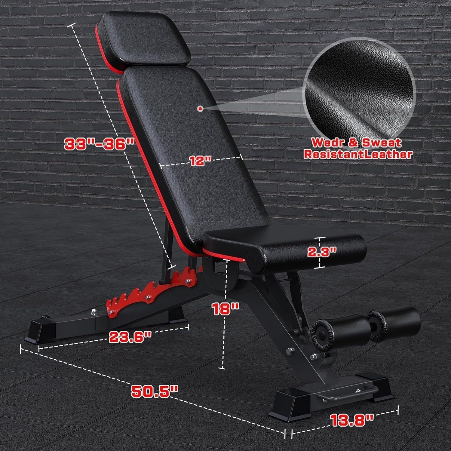 Ultra Heavy Duty Adjustable Bench 1200lb Incline Decline Home Gym
