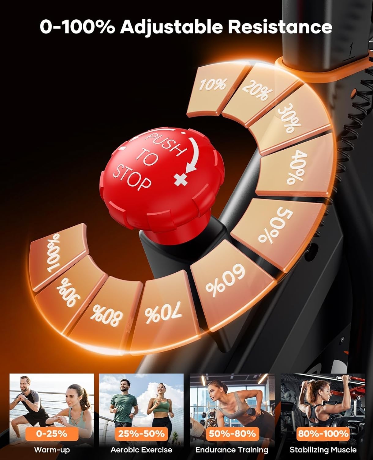 Quiet Magnetic Spin Bike w/ LCD, App, 15kg Flywheel & 350lb Weight Capacity