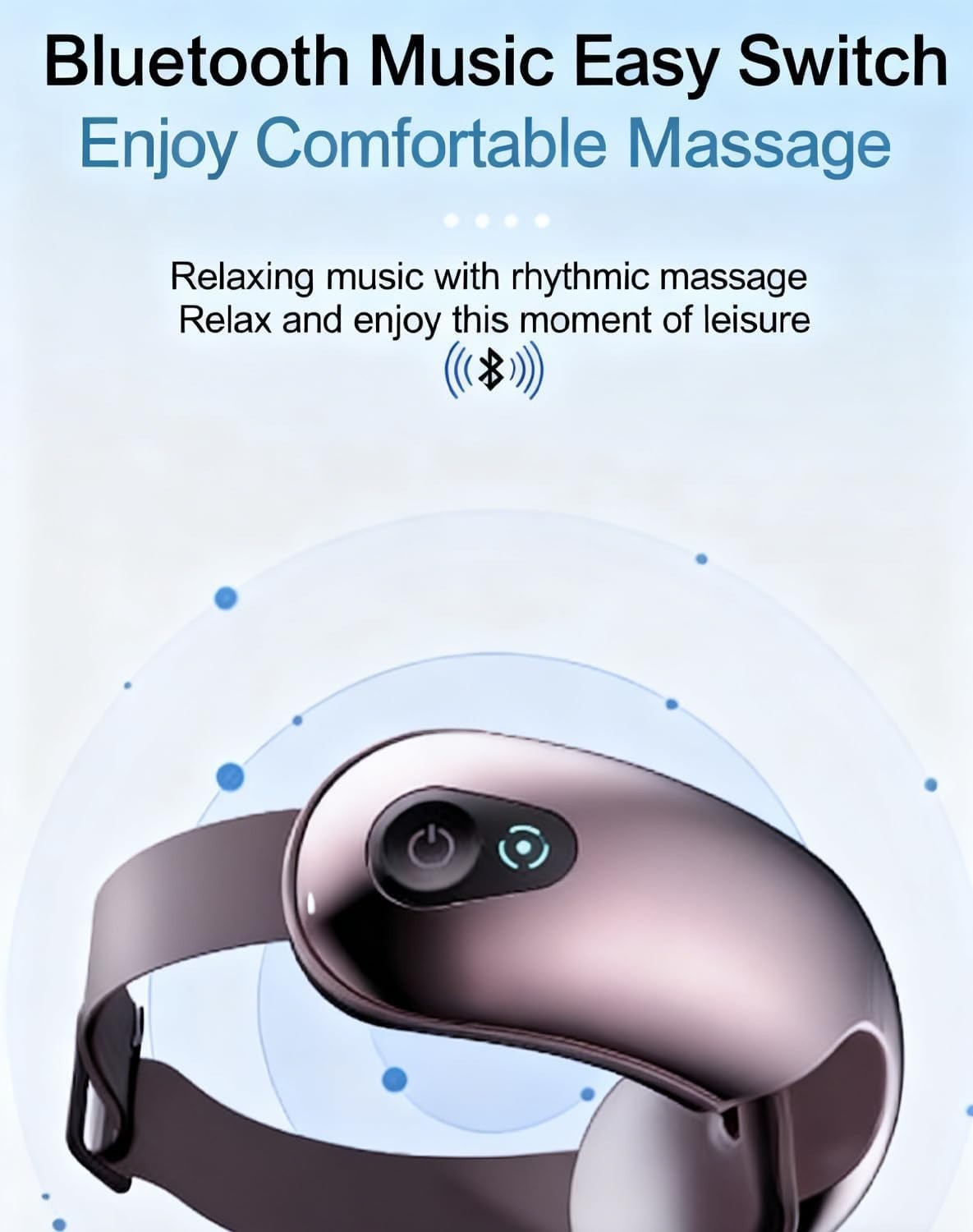 Visible Heated Eye Mask Bluetooth Music Vibration Foldable