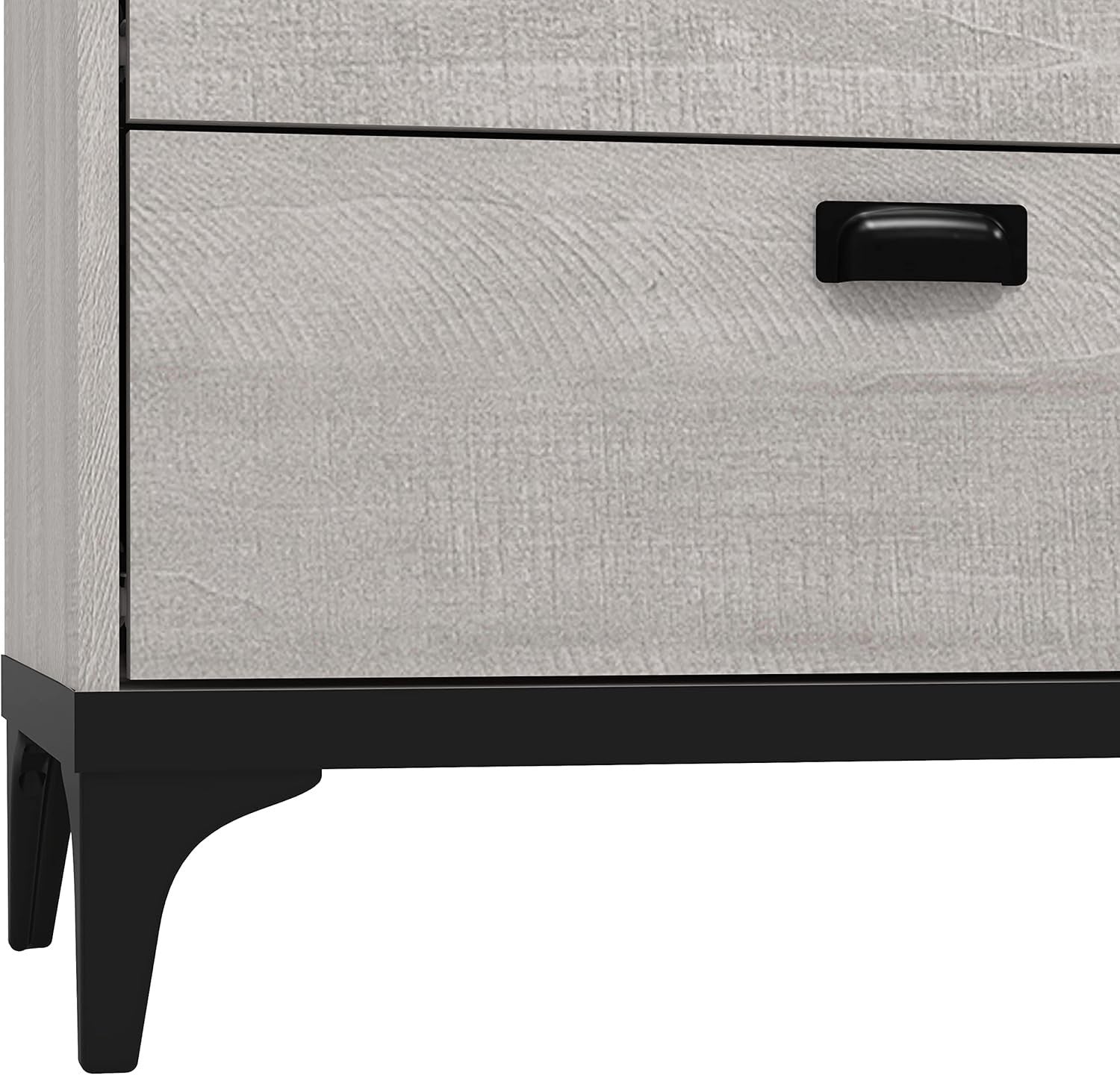 Modern 6 Drawer Chest Grey Oak Storage Cabinet Bedroom Organizer