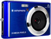 24MP Digital Compact Camera 8X Zoom HD Video LCD Screen Blue