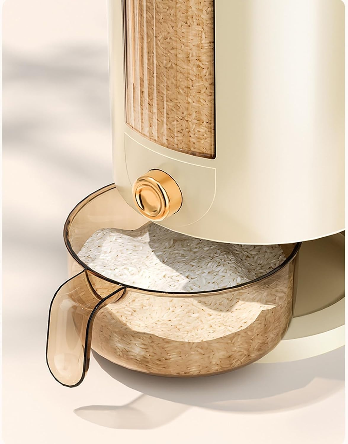 5KG Rice Dispenser Press Storage Container Moisture Proof Grain Bin