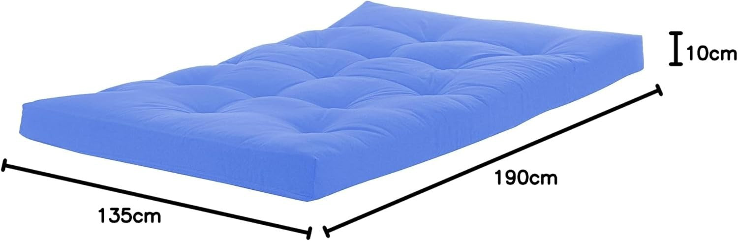 Plush Foam Futon Mattress Foldable Roll-Up 3 Seater Double Lilac Colour