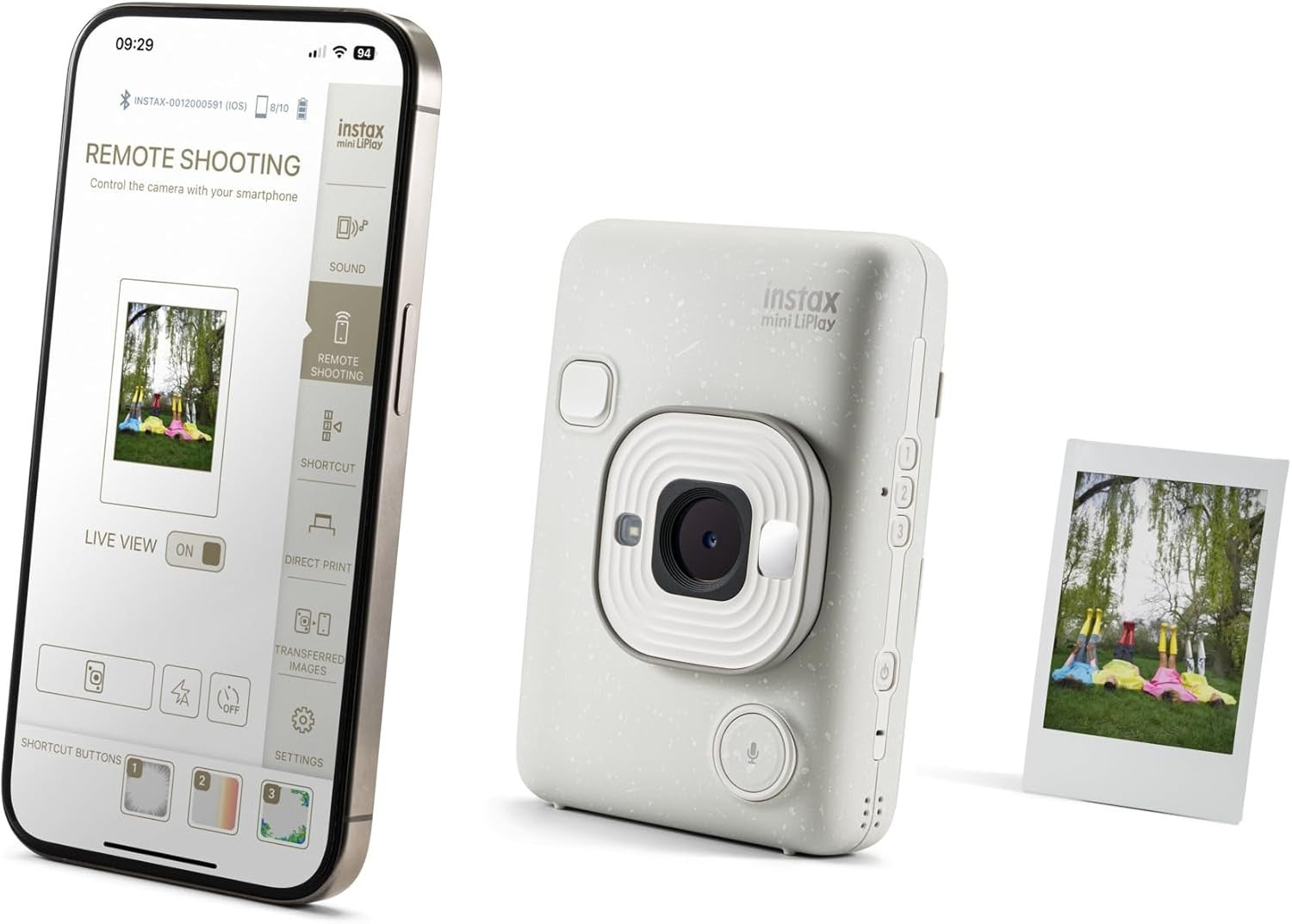 Hybrid Instant Camera Smartphone Printer Sound Photo Color Camera