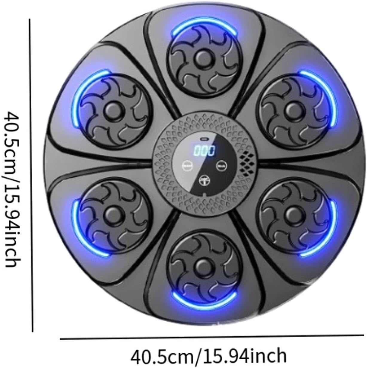 Music Boxing Wall Target Black Blue LED Reaction Trainer No Gloves