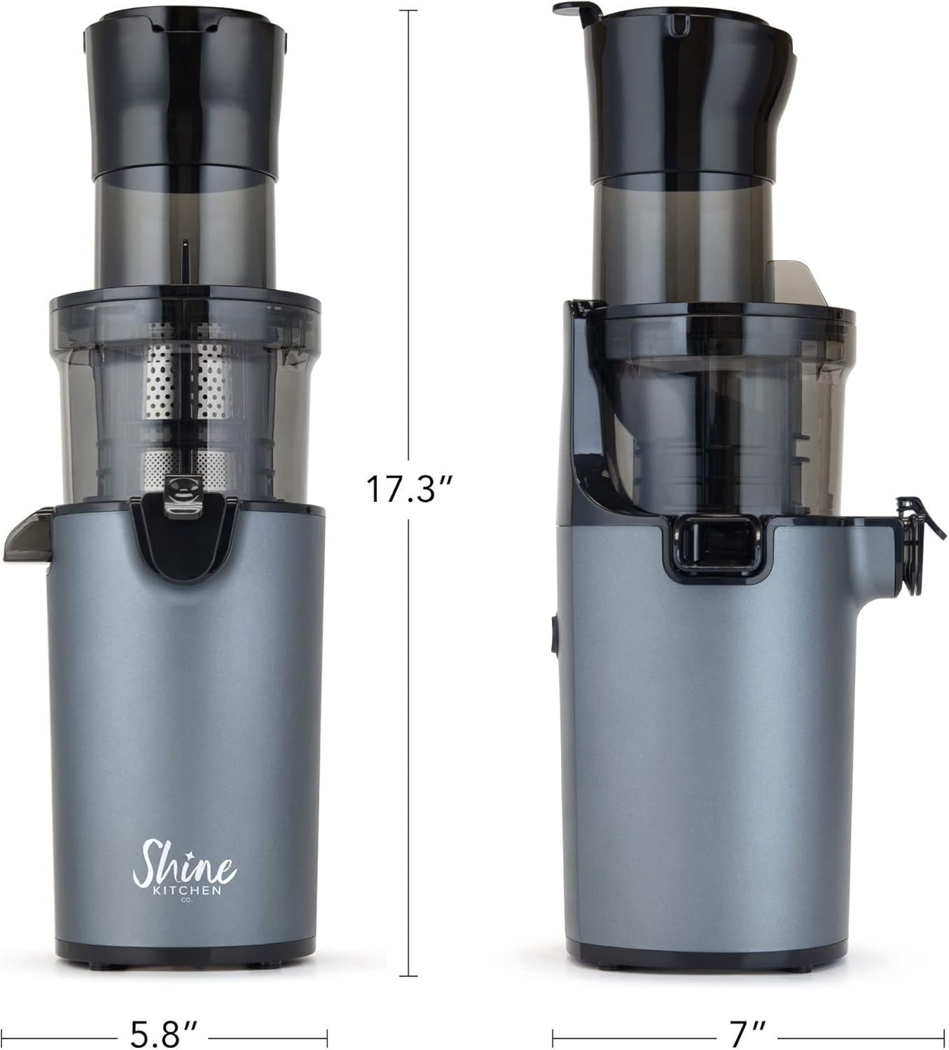 XL Feed Cold Press Juicer Compact Masticating Easy Clean Hands Free