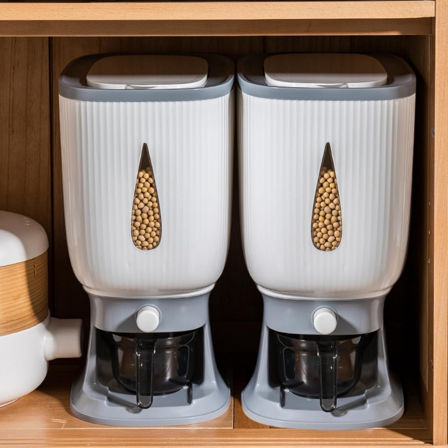 10KG Rice Dispenser Airtight Moisture Proof Grain Storage Bin