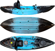Sit On Top Fishing Kayak w/ Paddle Rod Holders Storage Seat