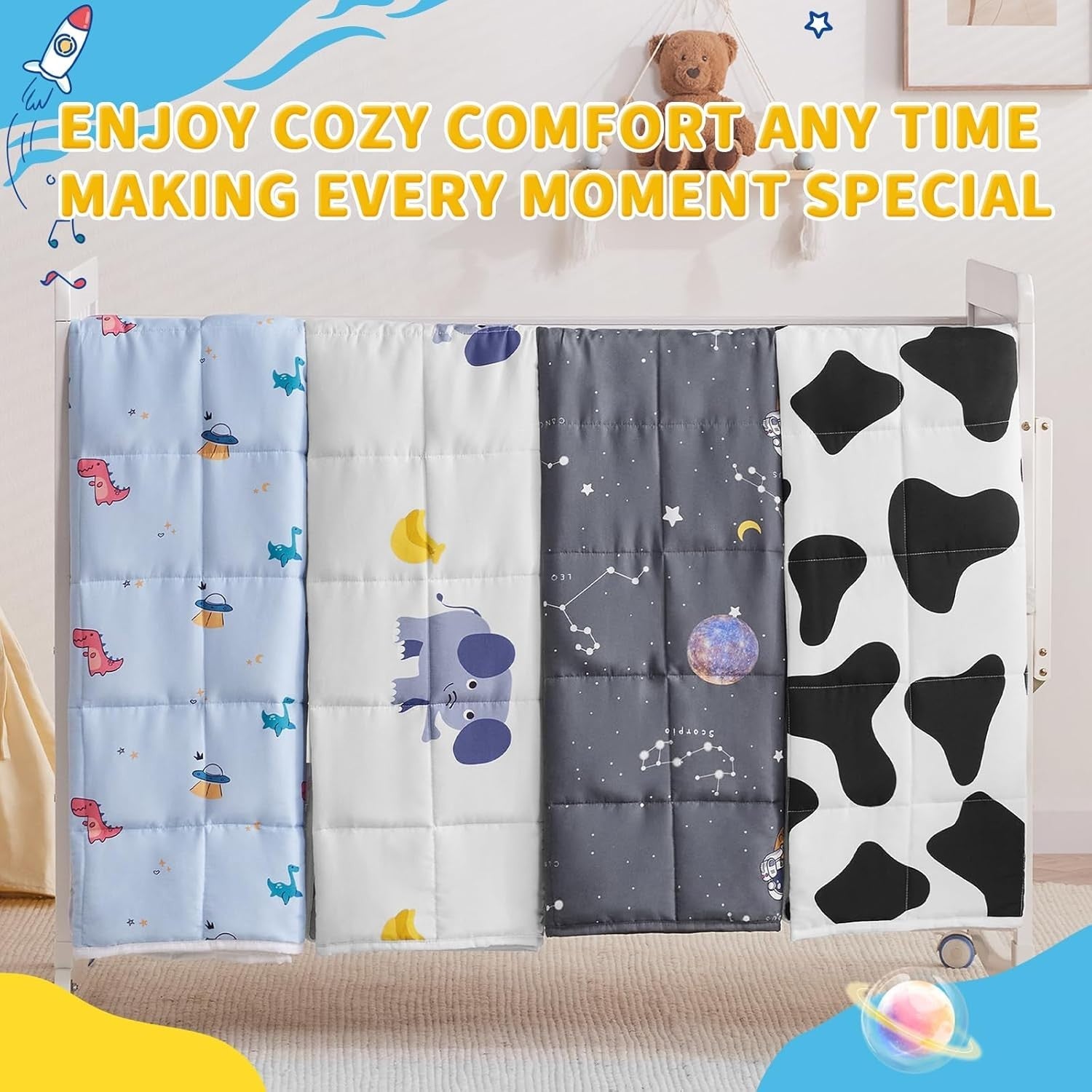 Kids Weighted Blanket 36x48in 5lbs Breathable Cooling Throw
