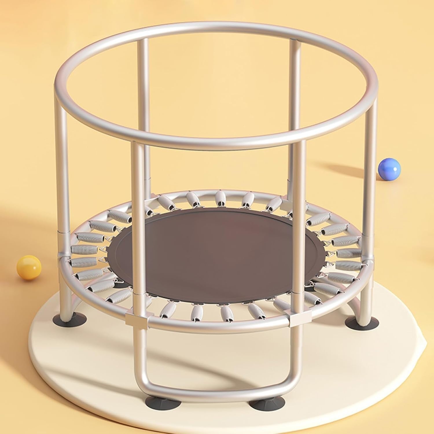60in Kids Trampoline with Swing Gym Bar Indoor Outdoor Play Set 440LB