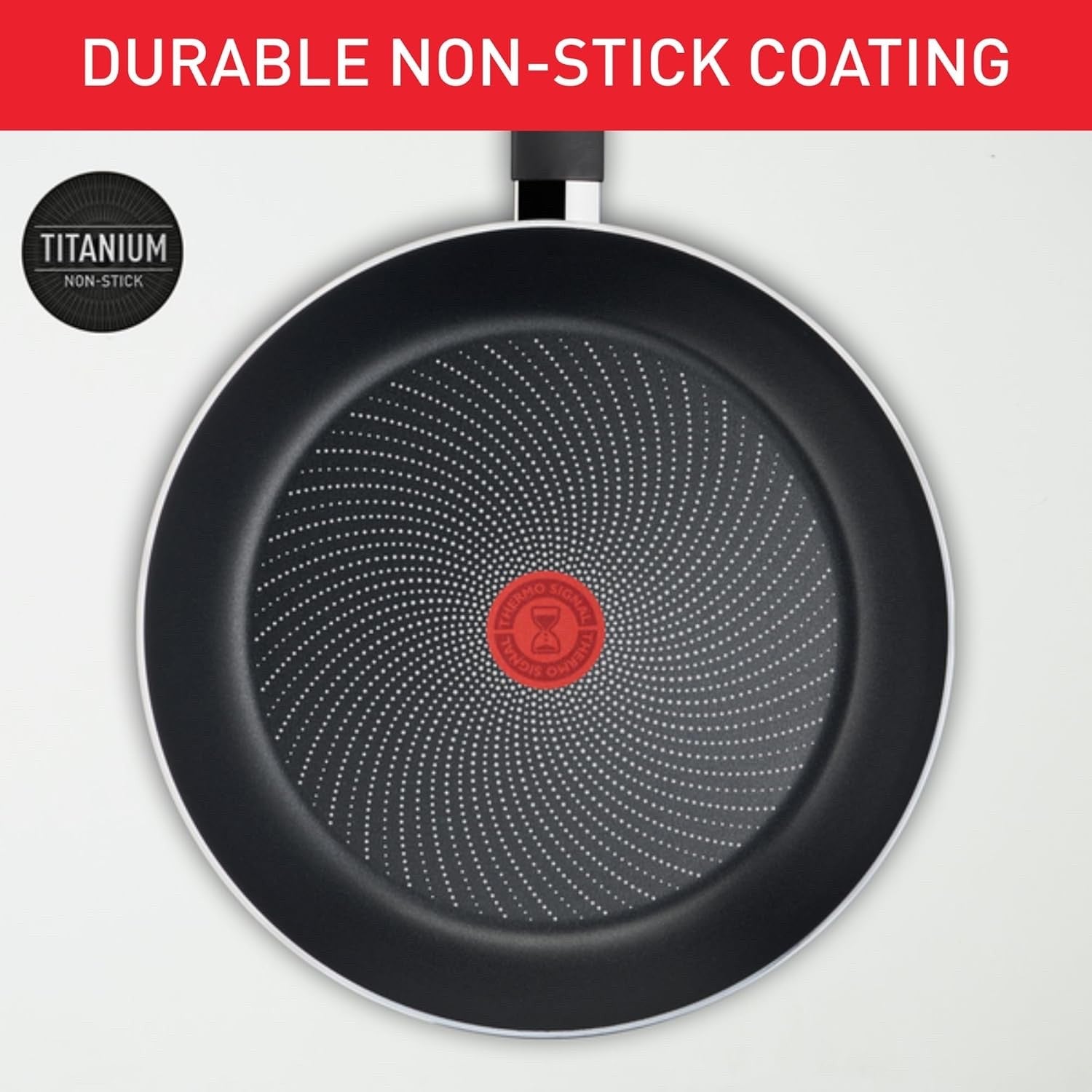 5pcs Titanium Non Stick Induction Cookware Set with Thermo Signal Glass Lids