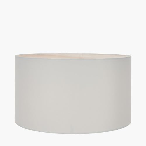 White Drum Lampshade 35cm Cotton Cylinder Shade Table Floor Living Room Lamps