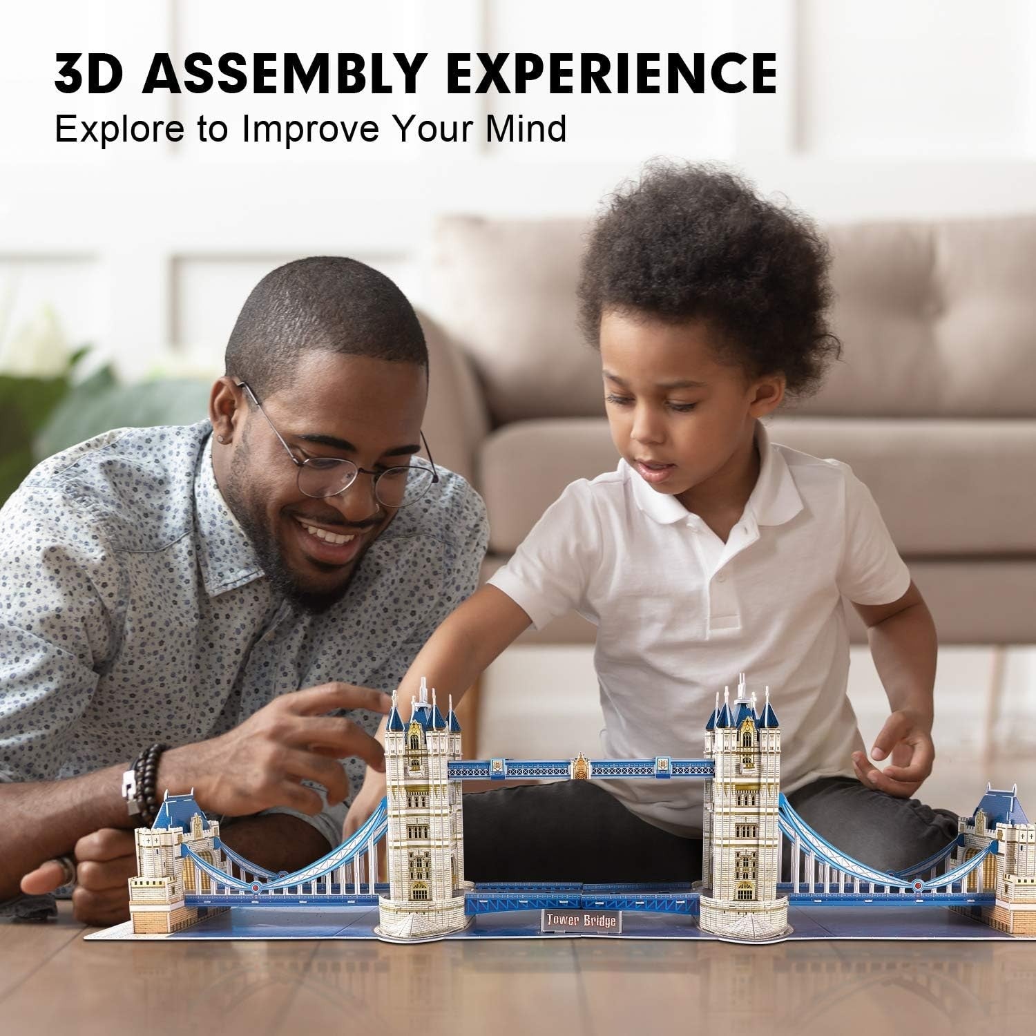 3D Tower Bridge London Puzzle 120 Piece Architectural Model Gift Set