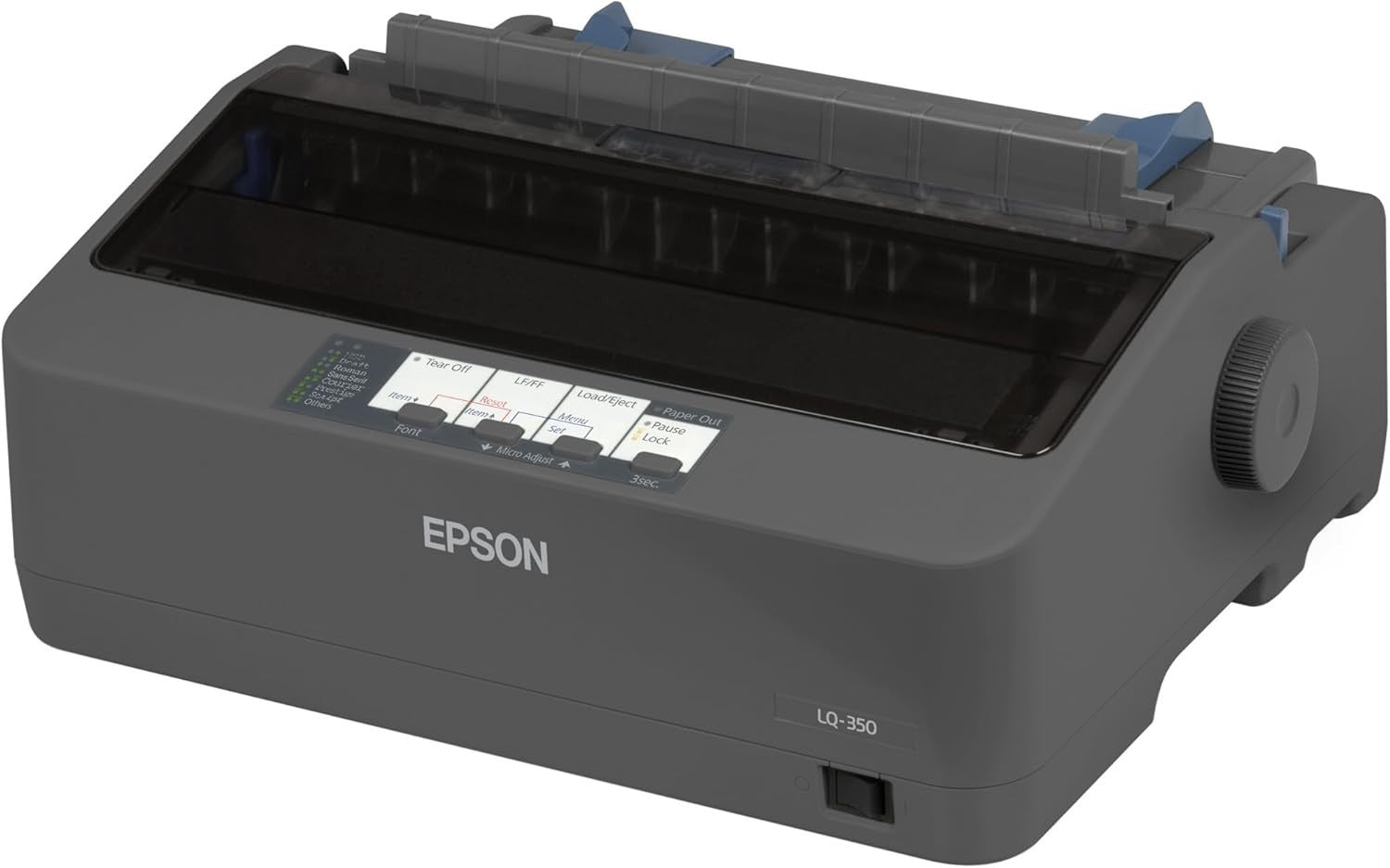 Grey Dot Matrix Printer Monochrome USB High Reliability Office Desk