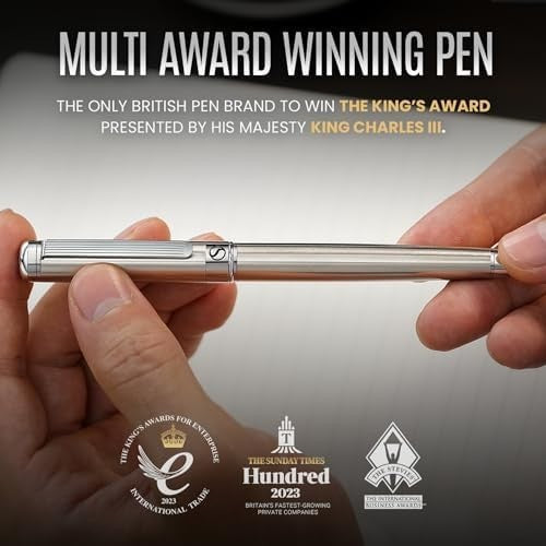 Luxury Stainless Steel Rollerball Pen Chrome Trim Gift
