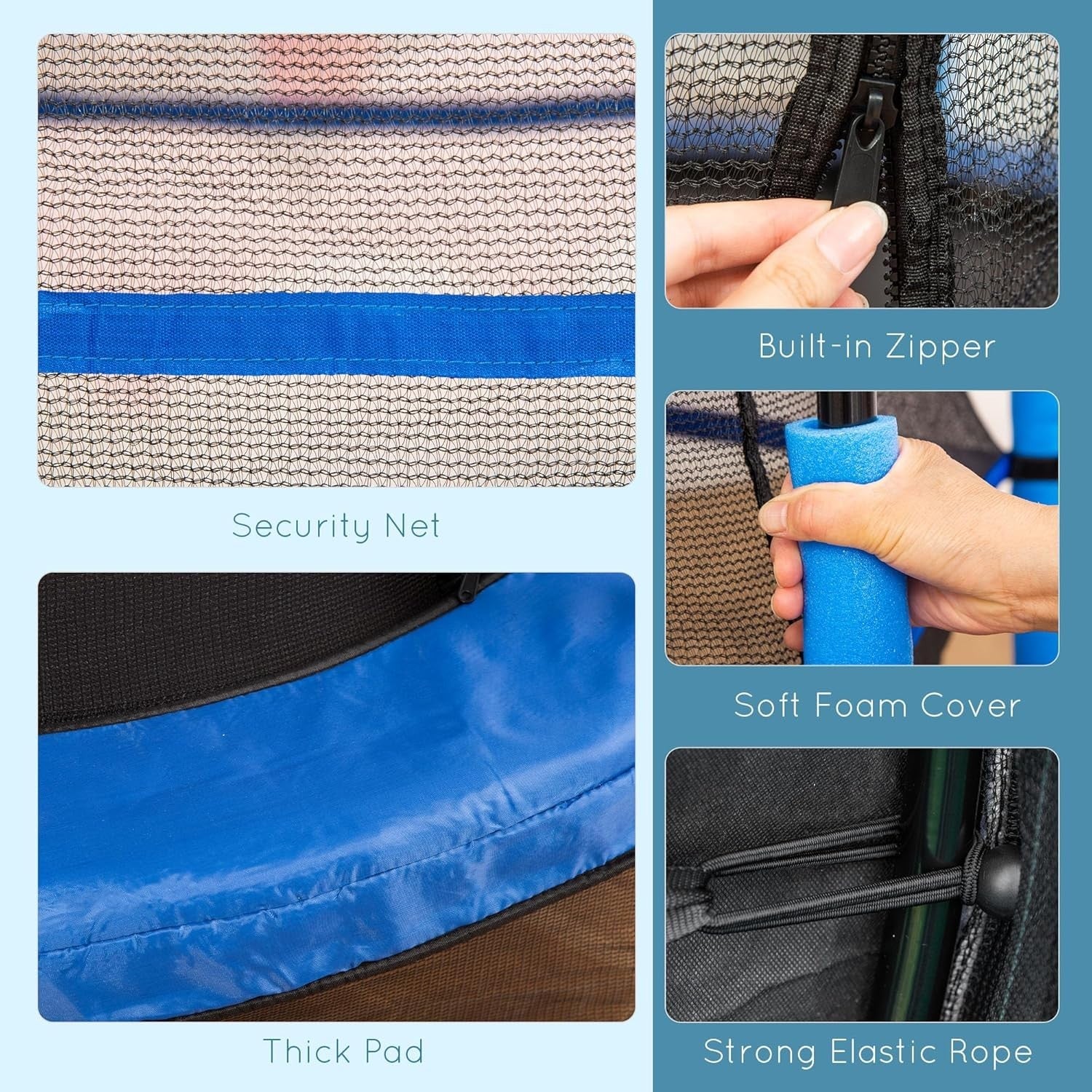 4.6FT Kids Trampoline with Safety Net Indoor Outdoor Ages 3-10