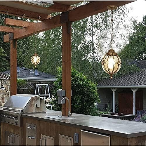 IP65 Retro Black Hanging Lantern Light – Outdoor Waterproof Pendant