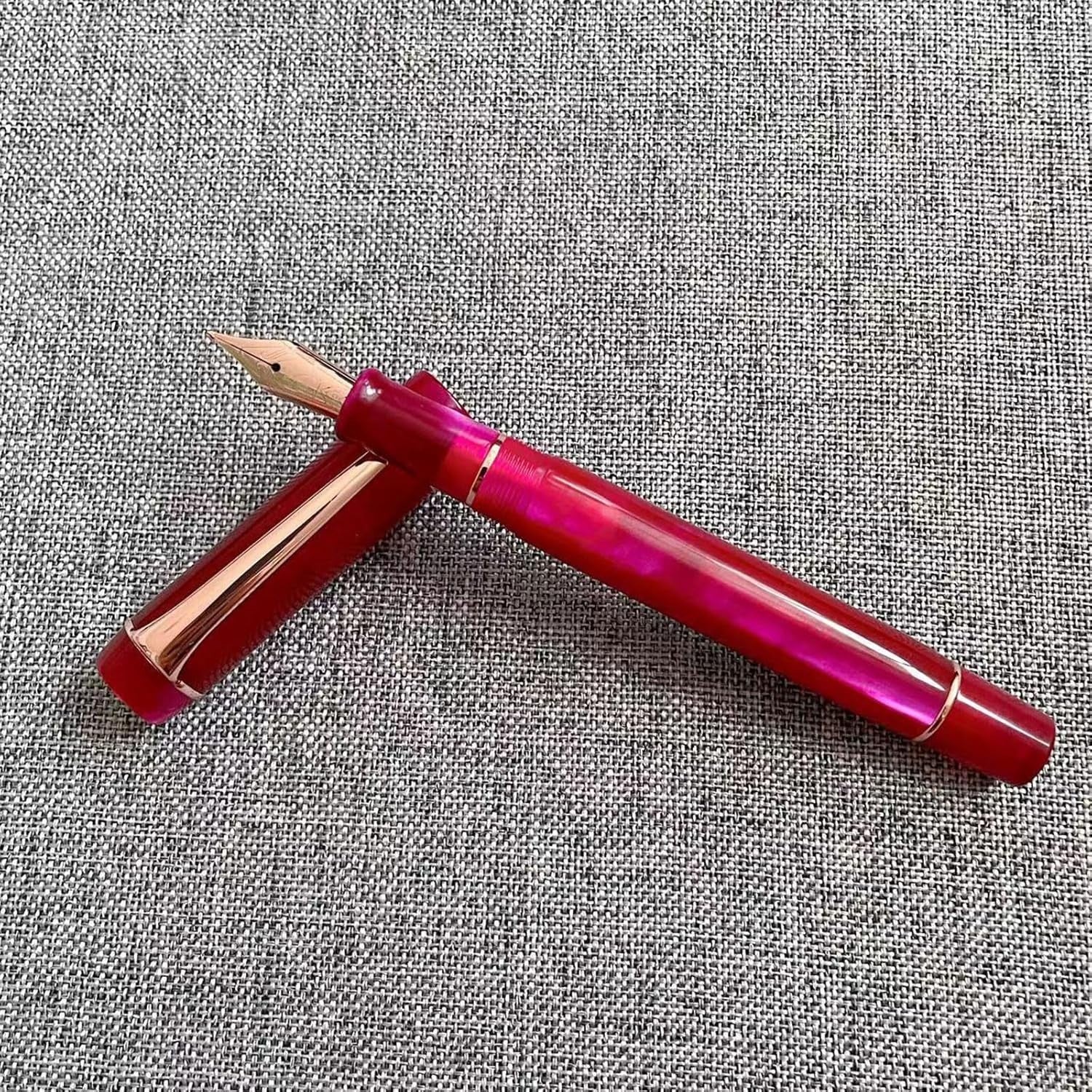 Periwinkle Silver Clip Acrylic Pen Smooth Writing for Office & School
