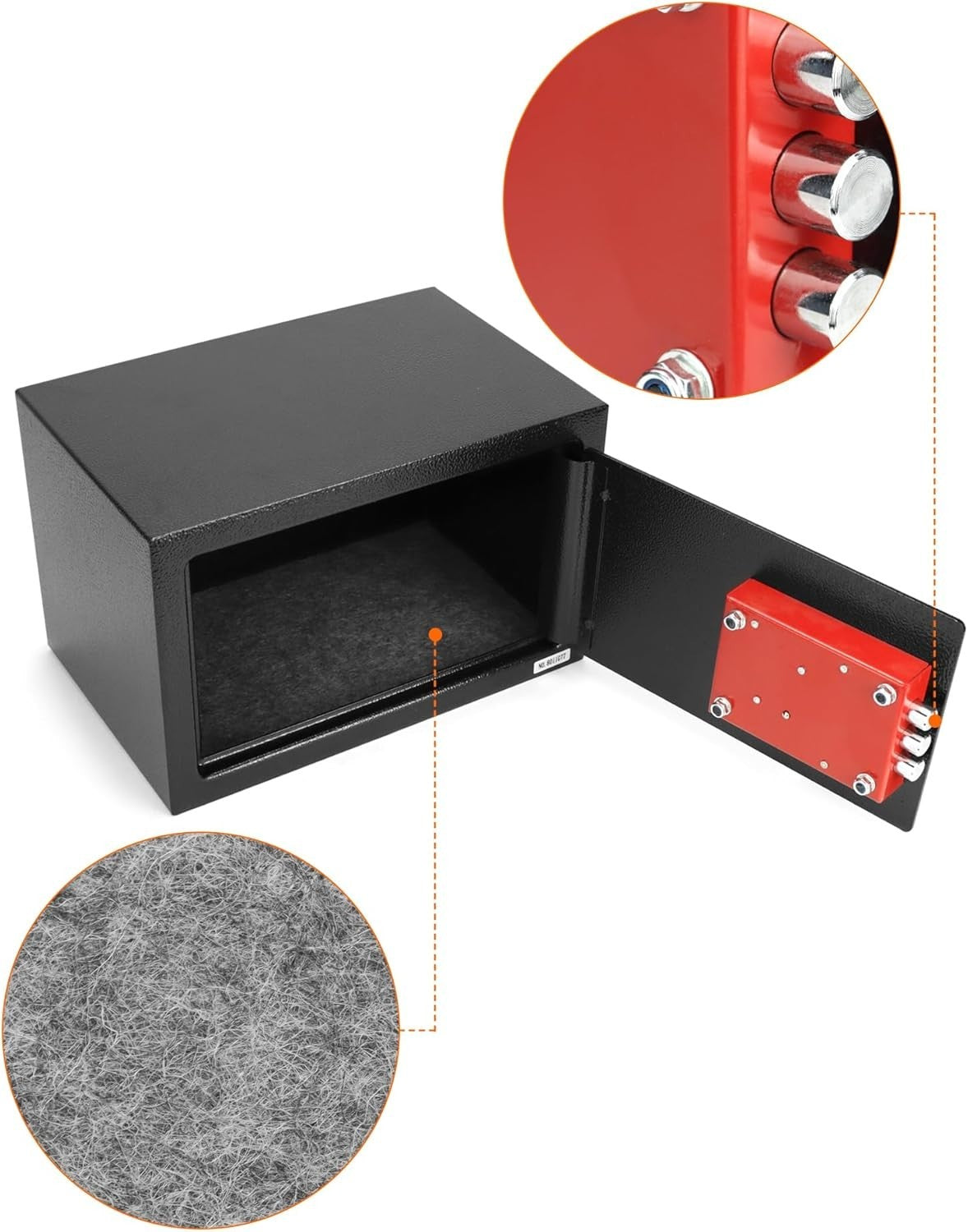 Steel Safe Box Key Lock Security Cash Jewelry Document Storage Safe