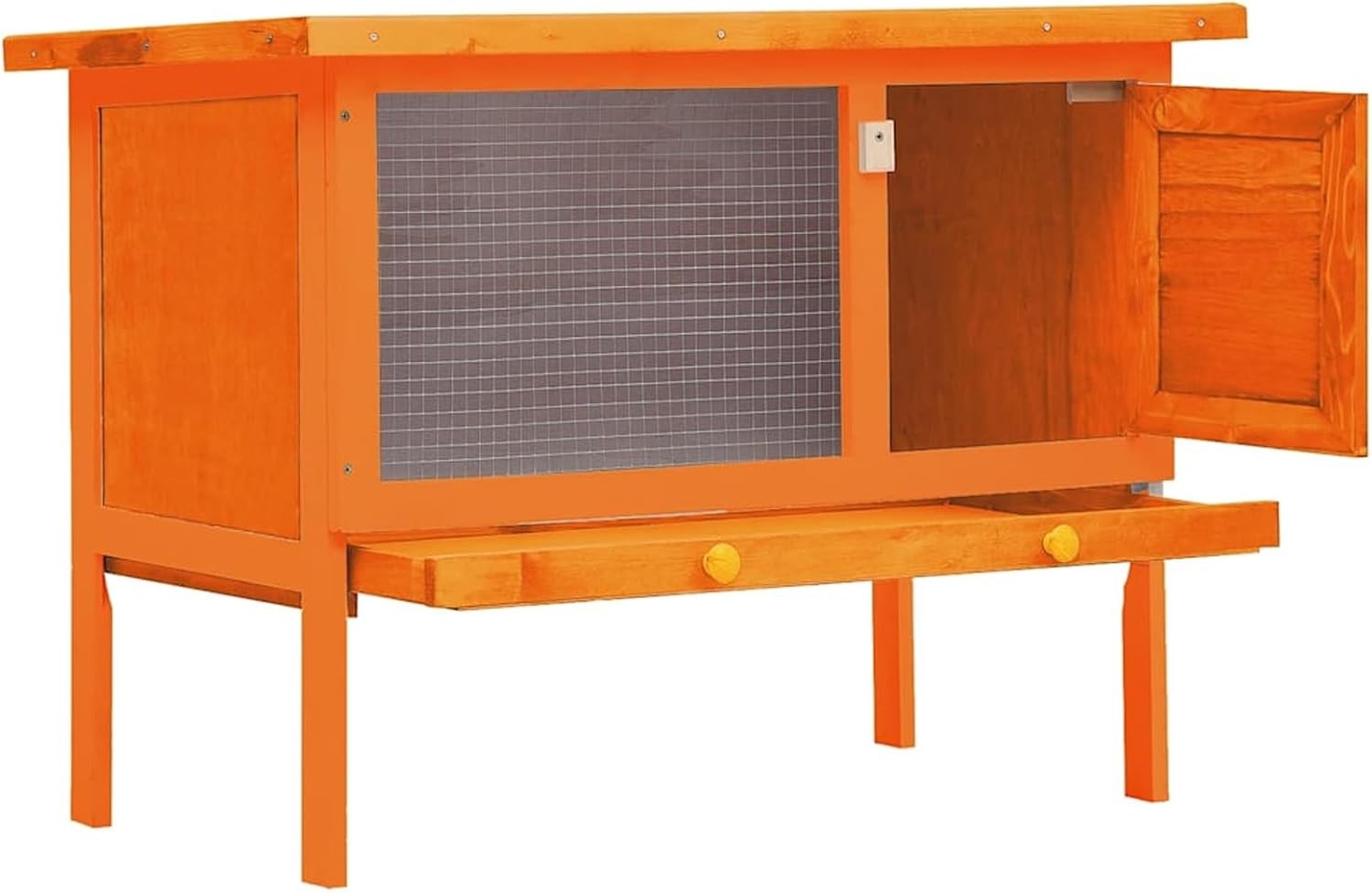 Outdoor Rabbit Hutch Wooden Cage Weatherproof Secure Small Animal House