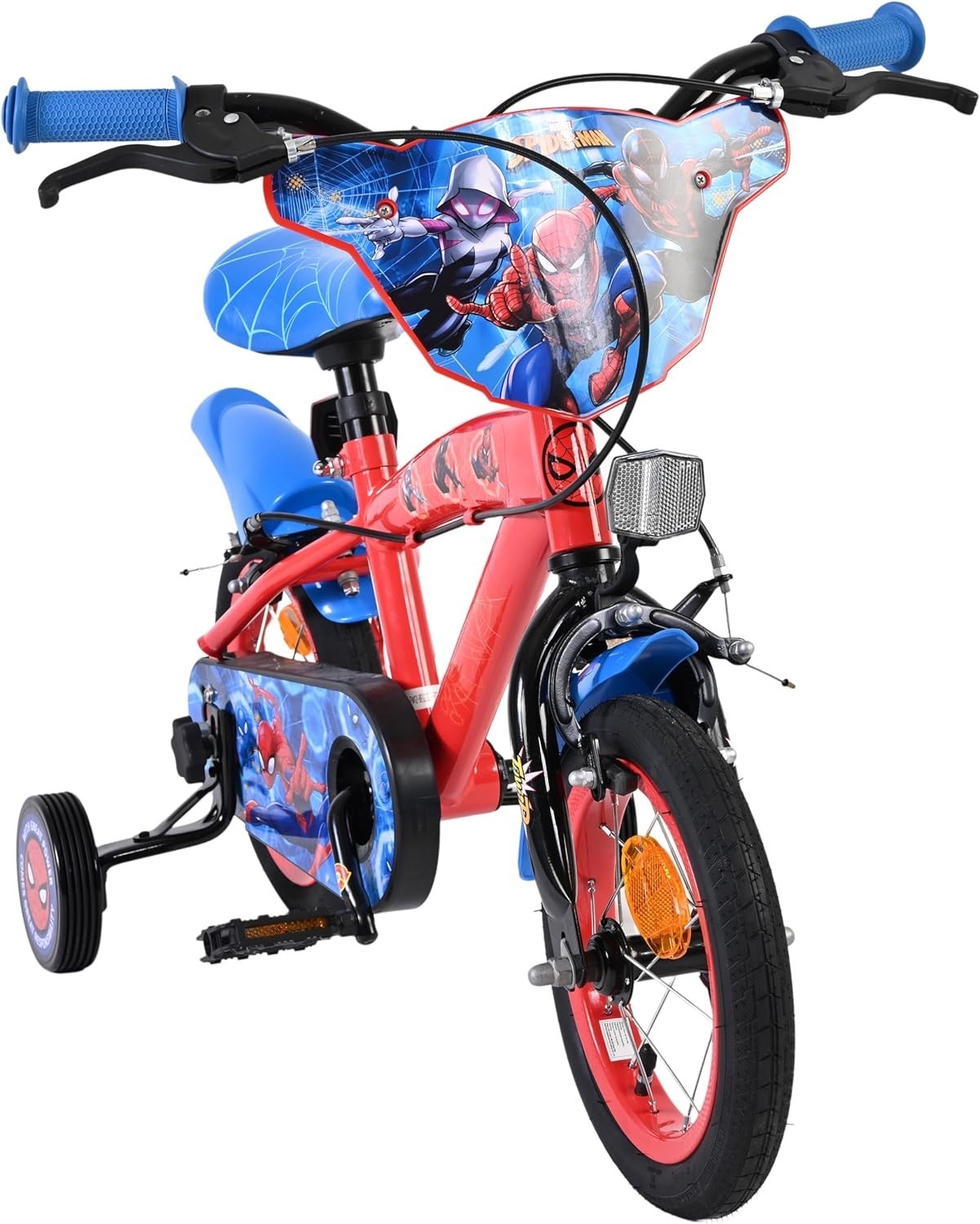12 Inch Kids Bike Training Wheels Hand Brakes Adjustable Bicycle 3-6Y