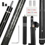 58" Adjustable Pool Cue 3 in 1 19oz–21oz Maple Billiard Stick Set