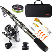 Telescopic Fishing Rod & Reel Combo Kit – Travel, Saltwater & Freshwater