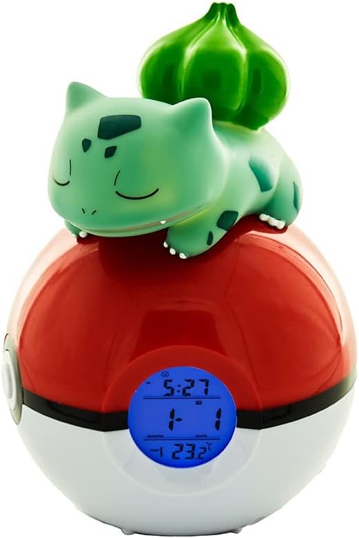 Kids Character FM Radio Alarm Clock LED Display Temperature Red White