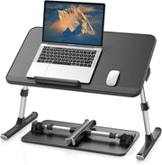 Adjustable Lap Desk Bed Table 52x30cm Laptop Stand Mouse Space Dark Black