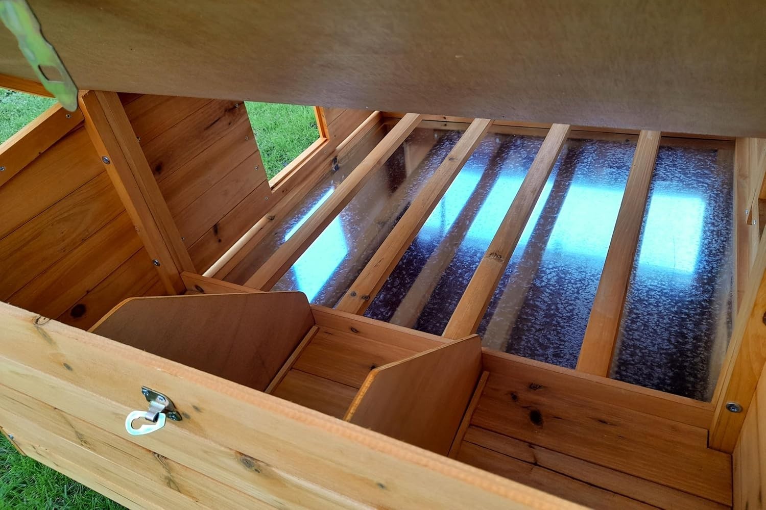 Large Wooden Chicken Coop with 6 Nest Boxes Auto Door Ready 6–10 Hens