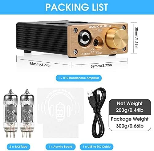 U10 Mini Tube Headphone Amplifier HIFI Stereo Preamp RCA AUX Jack