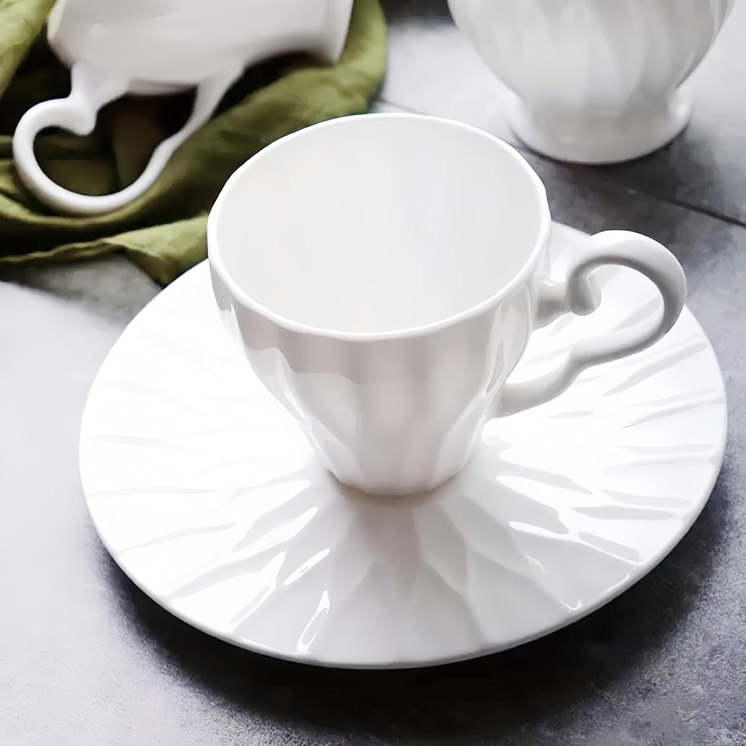 15pc Fine Bone China Tea Set Peacock Design Teapot Cups Saucers