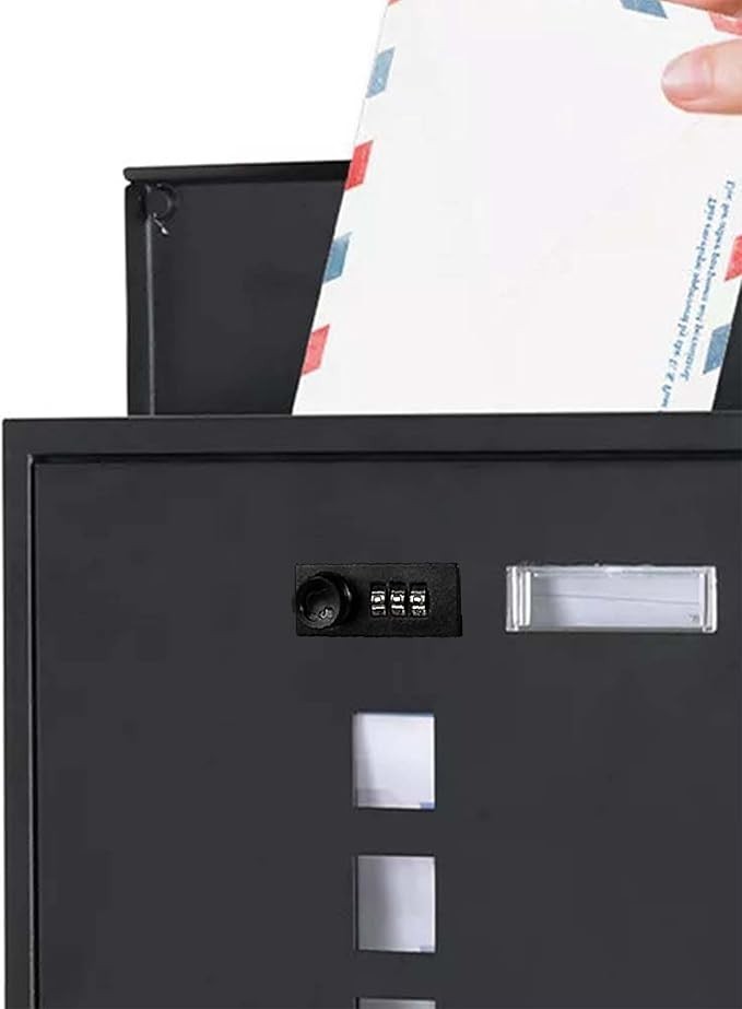 Wall Mounted Waterproof Post Box with Lock Mailbox Secure Letter Holder