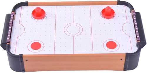 Wooden Tabletop Air Hockey Game Manual Score 2 Player Indoor Fun