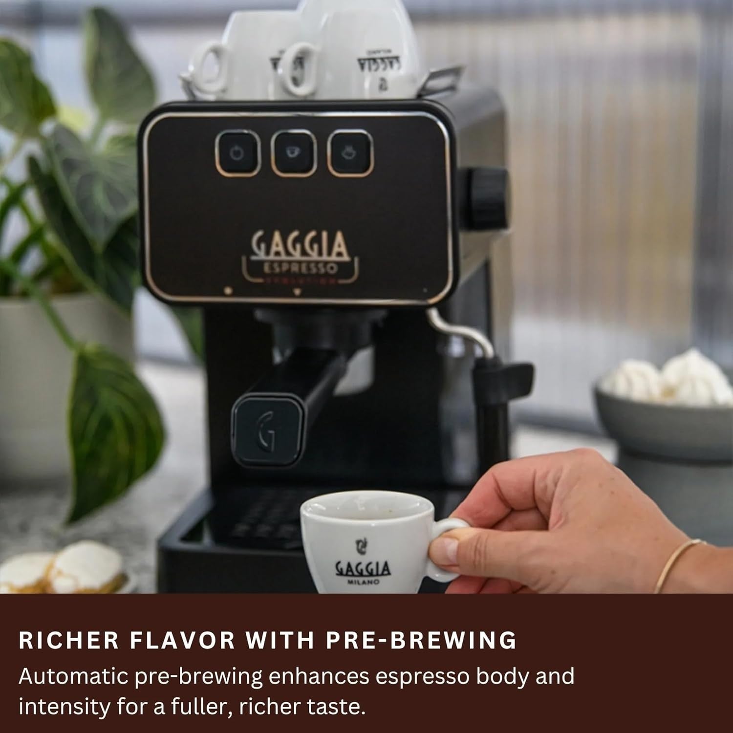 1.2L Manual Espresso Machine | Powerful 1425W | Milk Frother | Café-Style Drinks
