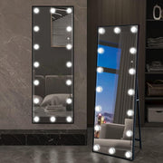 LED Hollywood Full-Length Mirror 140x50cm with Dimmable Lights & 3 Modes