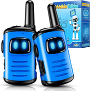 Kids Walkie Talkies Lightweight Robot Toy Long Range Gift 2 PCS Blue