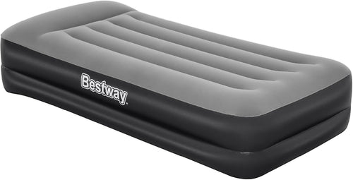 Inflatable Air Mattress Twin Size with Built-In Electric Pump & Flocked Top