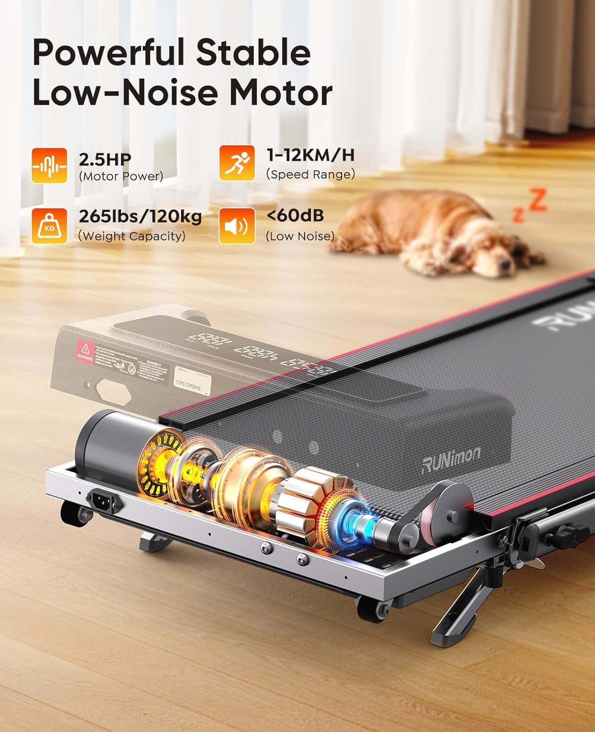 Foldable 6-in-1 Treadmill 12KM/H w/ 9% Incline Home Gym Walking Pad