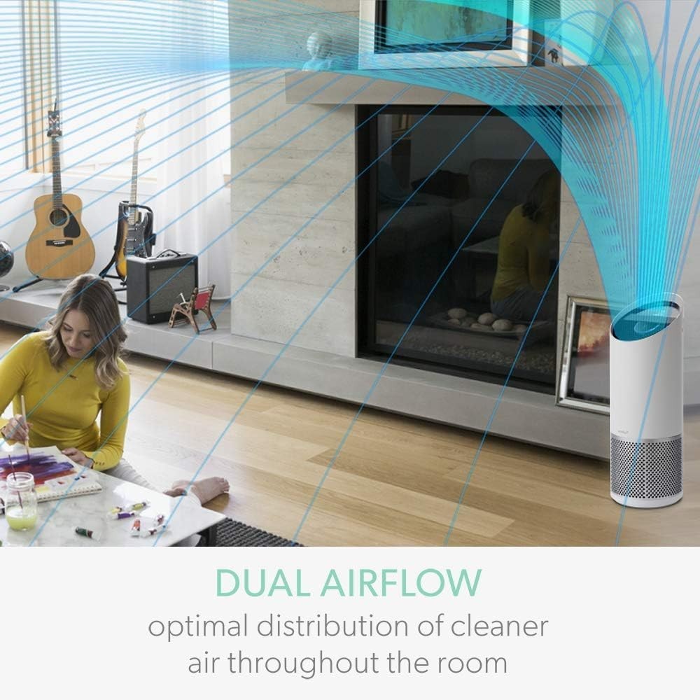 UV-C Air Purifier HEPA Allergy Virus Smoke Odour Small Room Quiet