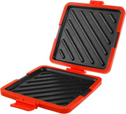 Microwave Toastie Maker Red Non-Stick Wireless Sandwich Cooker with Silicone Str