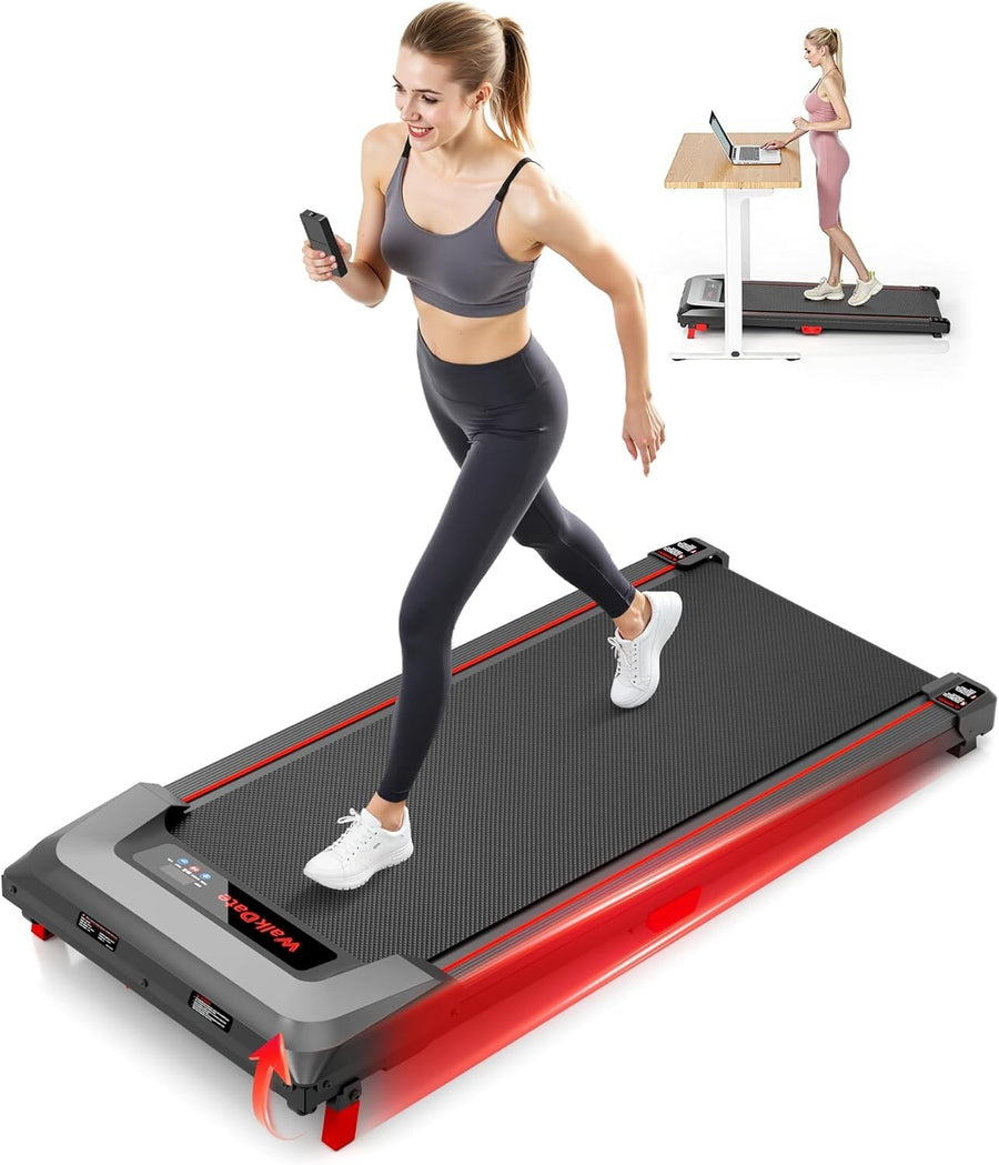 Compact Under Desk Treadmill 5% Incline Low Noise Home Office Fitness