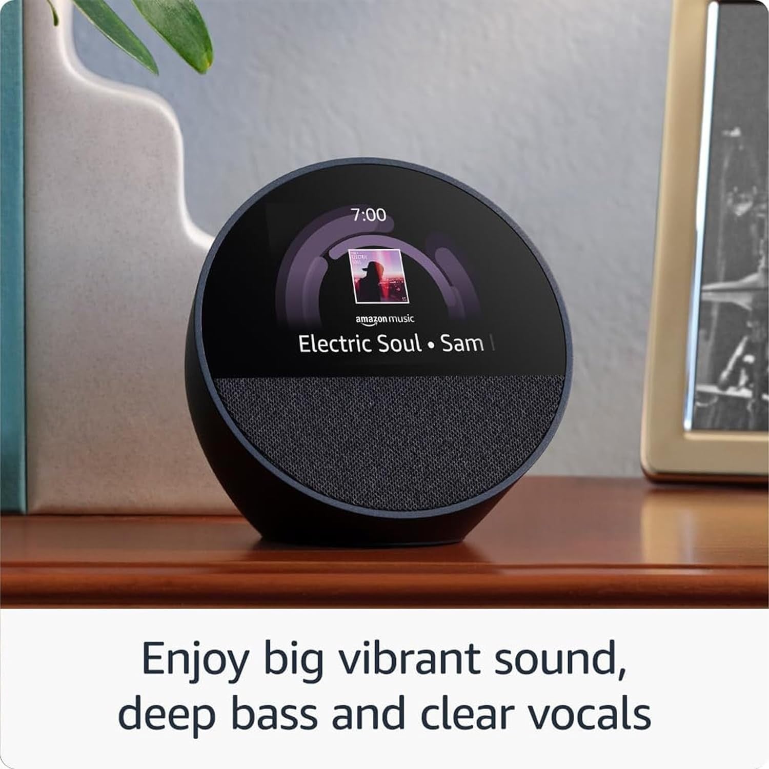 Smart Display Alarm Clock Touch Screen Voice Control Bluetooth Speaker Plug