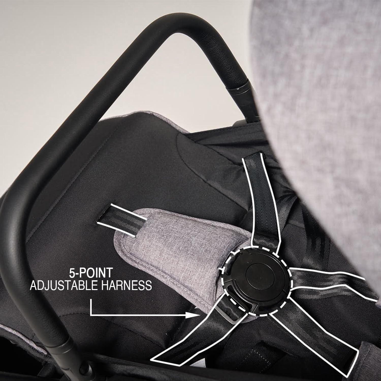 Auto Fold Baby Pushchair Lightweight Travel Buggy From Birth to 22kg Black